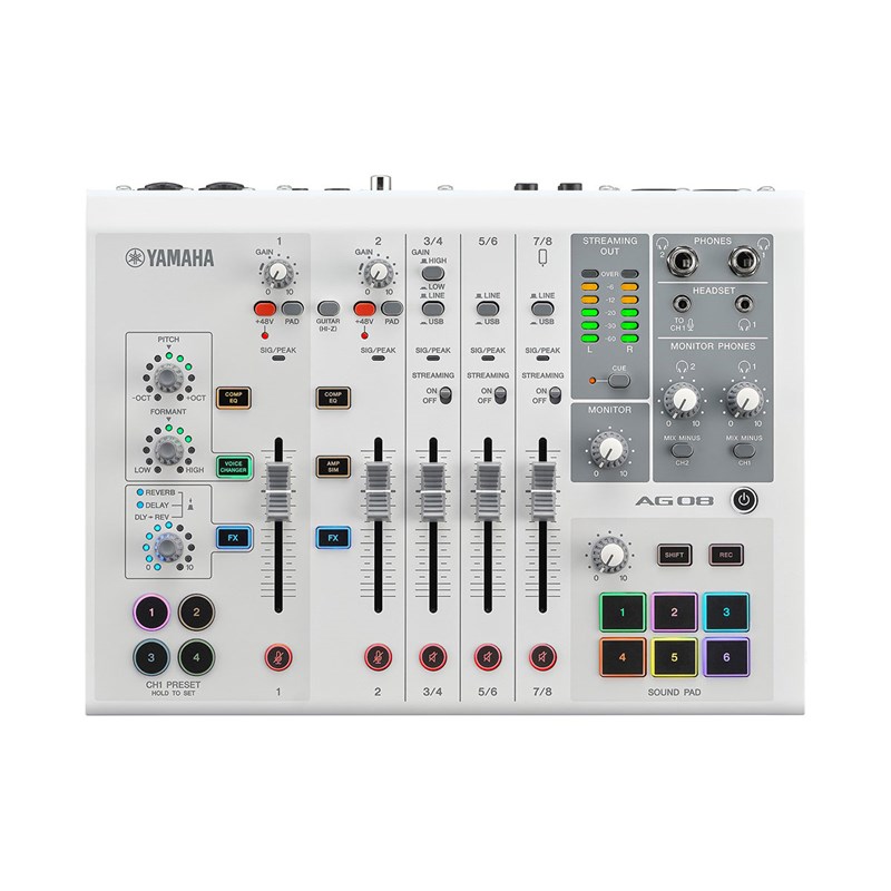 Yamaha AG08 8-Channel Live streaming Mixer